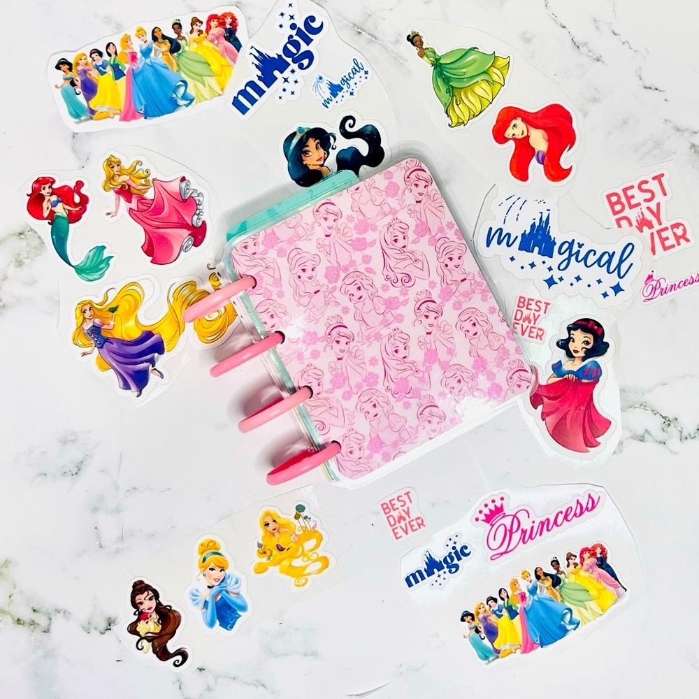 Disney princess Micro happy planner size undated  months and weekly layouts